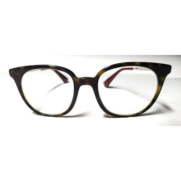 PRADA VPR 13U 2AU-101 50 18 140 EYEGLASSES TORTOISE SILVER FRAME MADE IN ITALY - Picture 2 of 10